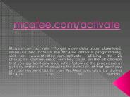 MCAFEE.COM/ACTIVATE- MCAFEE ACTIVATION HELP