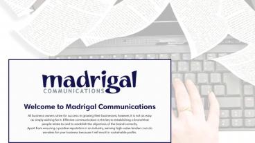 Etendering in NSW - Madrigal Communications