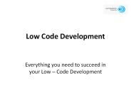 Low Code Development