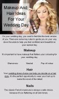 Ideas About Bridal Makeup And Hair At Wedding Day PowerPoint PPT Presentation