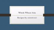 Whole Wheat Recipes