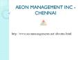 Aeon Management Inc ((Velachery) --- Reviews PowerPoint PPT Presentation
