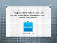 Peoplesoft Payables Users List