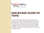 Age-by-Age Guide to Toys - Firstshop