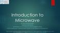 Introduction to Microwave - Dept. Of Electronics and Telecommunication PowerPoint PPT Presentation