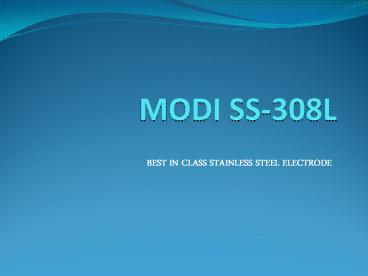 Stainless steel welding electrode