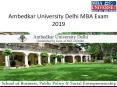 Ambedkar University Delhi MBA Exam 2019 PowerPoint PPT Presentation