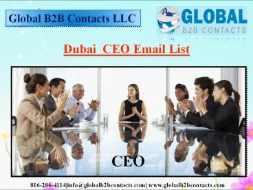 Dubai  CEO Email List