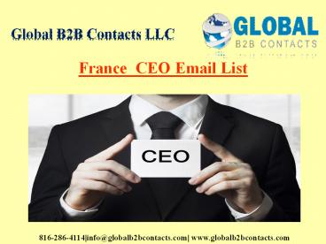 France CEO Email List
