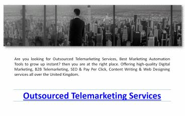 Outsourced Telemarketing Services
