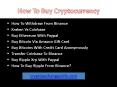 How To Buy Cryptocurrency
