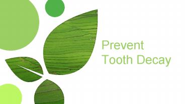 Preventing Tooth Decay