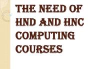 Enlist Yourself in the HNC Computing Courses