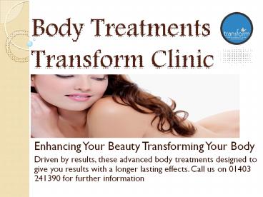 Body Treatments Transform Clinic