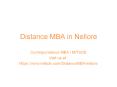Distance Management Courses | Distance MBA In Nellore | MIT School of Distance Education PowerPoint PPT Presentation