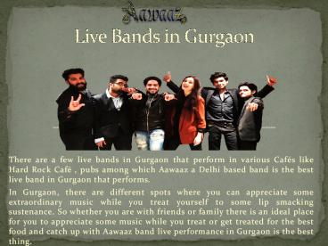 Live Bands in Gurgaon | Aawaaz