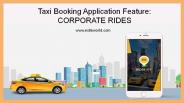 Taxi Booking Application Feature: CORPORATE RIDES