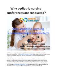 Why pediatric nursing conferences are conducted? (1)