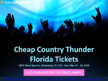 Discount Country Thunder Florida Tickets
