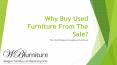 Why Buy Used Furniture From The Sale?