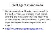 Travel Agent in Andaman