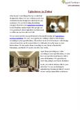 Upholstery in Dubai PowerPoint PPT Presentation