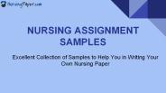 NURSING ASSIGNMENT SAMPLES