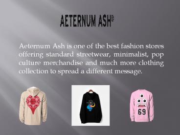 Streetwear Clothing Stores
