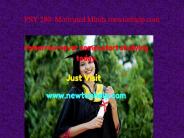 PSY 280   Motivated Minds /newtonhelp.com