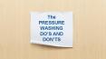 DOs and DON'Ts of pressure washing PowerPoint PPT Presentation