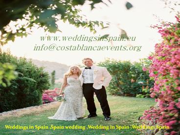 weddings in spain