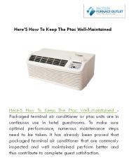 Here’S How To Keep The Ptac Well-Maintained