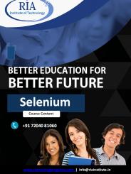 Selenium Training Course Content