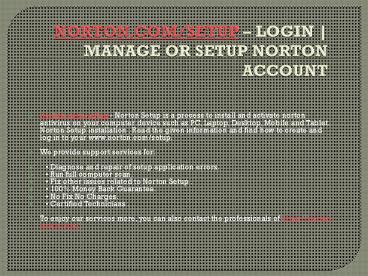 NORTON.COM/SETUP NORTON SUPPORT