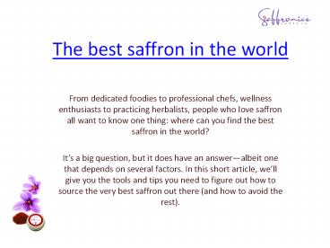 The best saffron in the world (1)