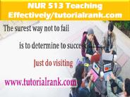 NUR 513  Teaching Effectively--tutorialrank.com