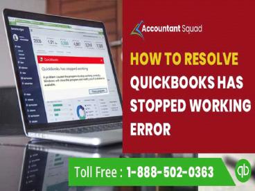 Quickbooks Has Stopped Working