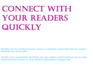 Connect with Your Readers Quickly