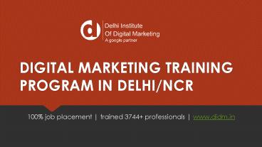 Digital Marketing Training Institute in Dwarka Delhi