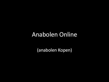 Anabolen kopen