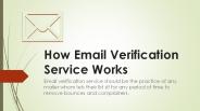 How Email Verification Service Works