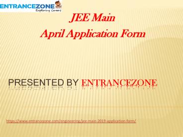JEE Main 2019 Application Form