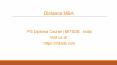Distance MBA – PG Diploma Course | MITSDE | India PowerPoint PPT Presentation