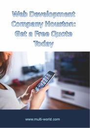 Web Development Company Houston: Get a Free Quote Today
