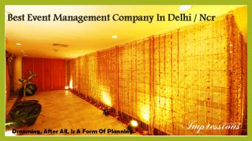 Best Event Management company in delhi ncr