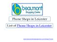 Phone Shops in Leicester PowerPoint PPT Presentation