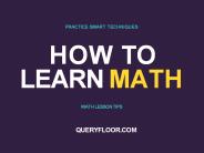How to learn math