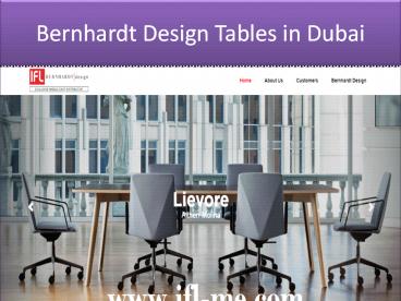 Bernhardt Design Tables in Dubai