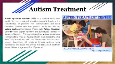 Autism treatment