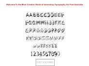Interesting typography art font australia